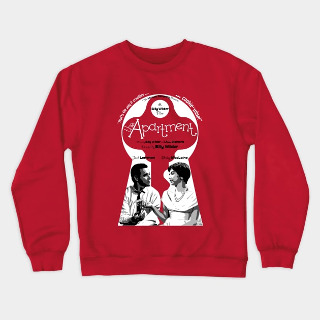 The Apartment (Shirley MacLaine/Jack Lemmon) Crewneck Sweatshirt by PlaidDesign